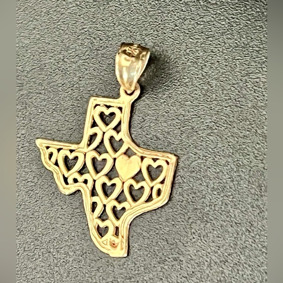 New Solid 14K Deep in the Heart of Texas Necklace Jewelry Charm Pendant - Picture 6 of 11